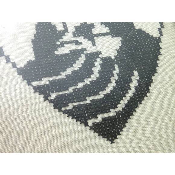 Vintage Silhouette Cross Stitch Courting Couple Framed Glass Western Gothic - Picture 3 of 5